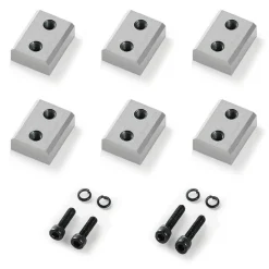 VEVOR Rebar Cutter Blades, 6 Pcs Replacement Jaw Blades for 1Inch 25mm #8 Electric Rebar Cutter, Double-sided, CR12MOV High-Hardness Steel, Fast Efficient with Screws and Spring Washer, Silver