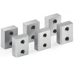 VEVOR Rebar Cutter Blades, 6 Pcs Replacement Jaw Blades for 1Inch 25mm #8 Electric Rebar Cutter, Double-sided, CR12MOV High-Hardness Steel, Fast Efficient with Screws and Spring Washer, Silver