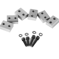 VEVOR Rebar Cutter Blades, 6 Pcs Replacement Jaw Blades for 3/4Inch 20mm #6 Electric Rebar Cutter, Double-sided, CR12MOV High-Hardness Steel, Fast Efficient with Screws and Spring Washer, Silver