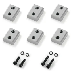 VEVOR Rebar Cutter Blades, 6 Pcs Replacement Jaw Blades for 3/4Inch 20mm #6 Electric Rebar Cutter, Double-sided, CR12MOV High-Hardness Steel, Fast Efficient with Screws and Spring Washer, Silver