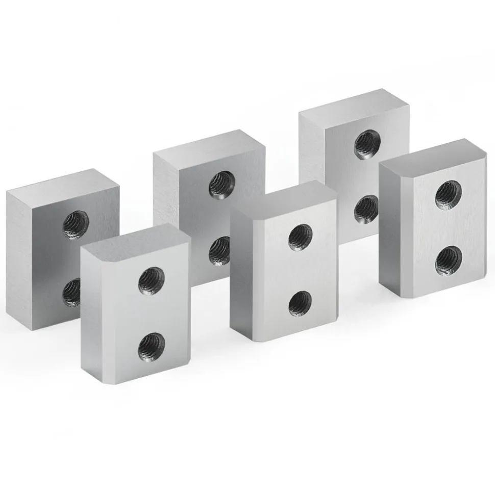 VEVOR Rebar Cutter Blades, 6 Pcs Replacement Jaw Blades for 3/4Inch 20mm #6 Electric Rebar Cutter, Double-sided, CR12MOV High-Hardness Steel, Fast Efficient with Screws and Spring Washer, Silver
