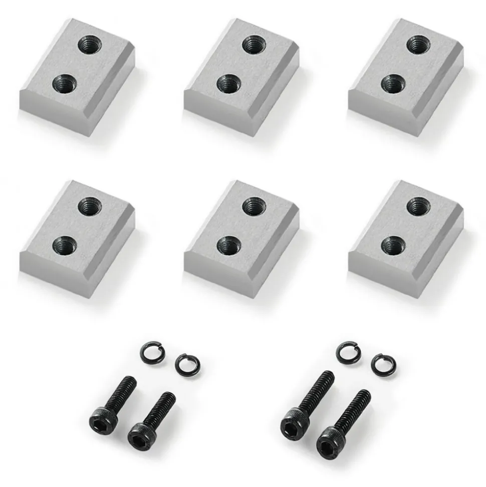 VEVOR Rebar Cutter Blades, 6 Pcs Replacement Jaw Blades for 1-1/4 Inch 32mm #10 Electric Rebar Cutter, Double-sided, CR12MOV High-Hardness Steel, Fast Efficient with Screws and Spring Washer