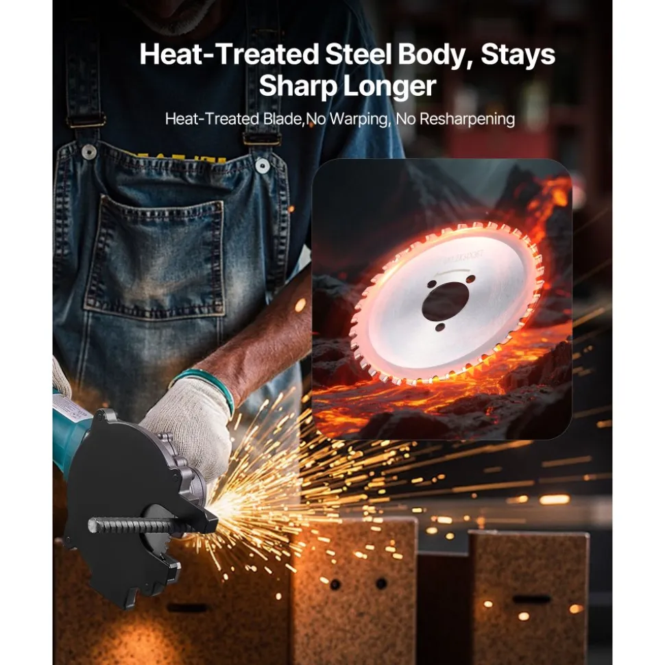 VEVOR Rebar Cutter Blades Replacement for Electric Rebar Cutting Saw, 36 Teeth High-Hardness Heat-Treated Steel Cermet Tipped Blade , Fast Even for Aluminum,Copper Pipe, Arbor 34 mm/ 1-11/32 in