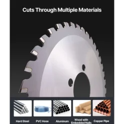 VEVOR Rebar Cutter Blades Replacement for Electric Rebar Cutting Saw, 36 Teeth High-Hardness Heat-Treated Steel Cermet Tipped Blade , Fast Even for Aluminum,Copper Pipe, Arbor 34 mm/ 1-11/32 in