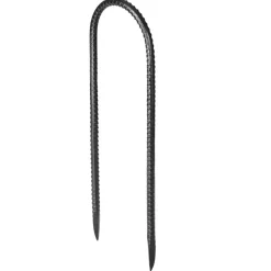 VEVOR Rebar Stakes, 12-Inch, Heavy-Duty 0.32 in Diameter U Shape, Galvanized Steel Ground Anchors with Chisel Point End & Rust-Resistant Coating, for Gardening Support, Fence, Camping Tents (8-Pack)