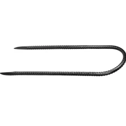 VEVOR Rebar Stakes, 12-Inch, Heavy-Duty 0.32 in Diameter U Shape, Galvanized Steel Ground Anchors with Chisel Point End & Rust-Resistant Coating, for Gardening Support, Fence, Camping Tents (8-Pack)