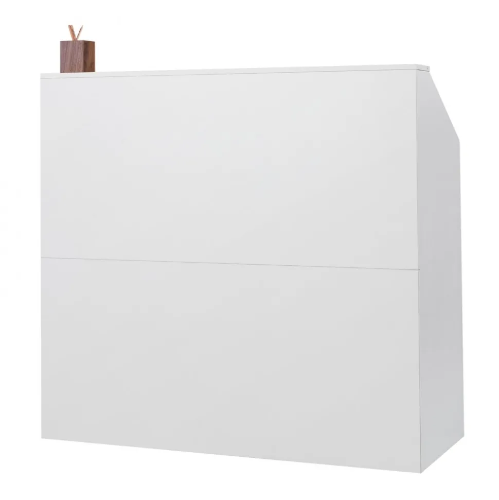VEVOR Reception Desk, 46 Inch Rectangular Front Counter Table, Office Reception Desk, Retail Counter and Front Reception Counter, for Checkout, Lobby, Beauty Salon and Office, White