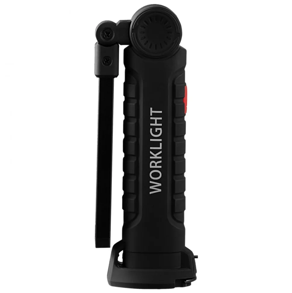 VEVOR Rechargeable LED Work Light, 1200 mAh, Magnetic Mechanic Flashlight with Magnetic Base, 360° Rotation, 5 Lighting Modes, Foldable Grill Lamp for Mechanics, Car Repairs, Home, Emergency (2 Pack)