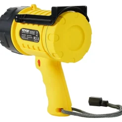 VEVOR Rechargeable Spotlight Flashlight, 1000,000 Lumens, IP67 Waterproof Handheld LED Spot Light, Super Bright Portable Searchlight with 4 Modes Detachable Lens USB Port, for Hunting Boating Camping