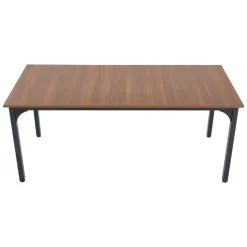 VEVOR Rectangle Dining Table, 71 inch Length Large Wood Tables for 6-8 Person, Farmhouse Dinner Furniture, Rustic Conference Desk with Iron Legs, for Home Kitchen Living Room, Brown(Only Table)