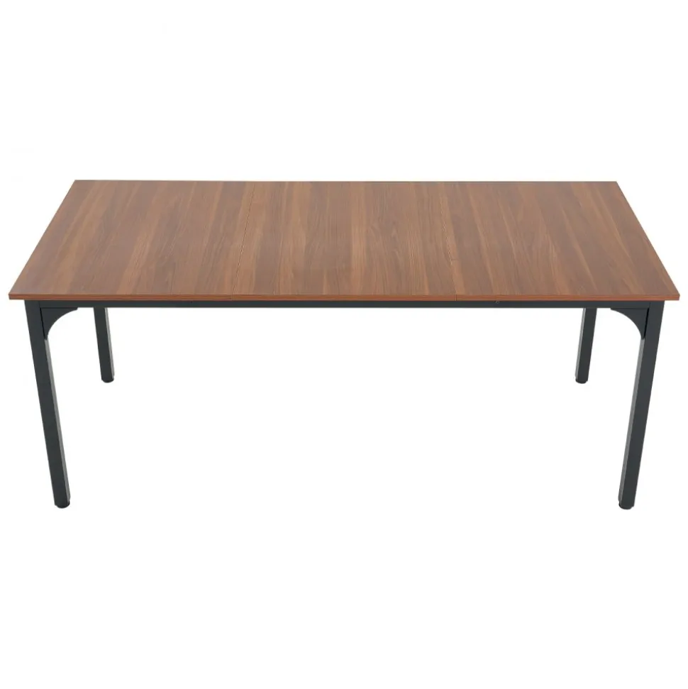 VEVOR Rectangle Dining Table, 71 inch Length Large Wood Tables for 6-8 Person, Farmhouse Dinner Furniture, Rustic Conference Desk with Iron Legs, for Home Kitchen Living Room, Brown(Only Table)