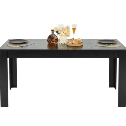 VEVOR Rectangle Dining Table, 63 inch Length Large Wood Tables for 4-6 Person, Modern Dinner Furniture, Conference Desk Supporting for 330LBS, for Home Kitchen Living Room, Black(Only Table)