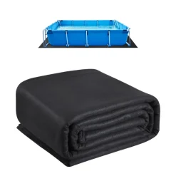 VEVOR Rectangle Pool Liner Pad, 16 x 32 ft Pool Liner Pad for Above Ground Swimming Pools, Extra-Thick Pool Mat, Prevents Punctures, Recycled Geotextile Material Underlayment Pad, Extend Liner Life