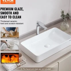 VEVOR Rectangle Vessel Sink, 24
