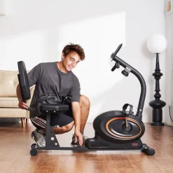 VEVOR Recumbent Exercise Bike, Recumbent Bike for Adults Seniors, Adjustable Magnetic Resistance Stationary Bike for Home, Workout Bike with Comfortable Seat Cushion, LCD Monitor, and Heavy Flywheel