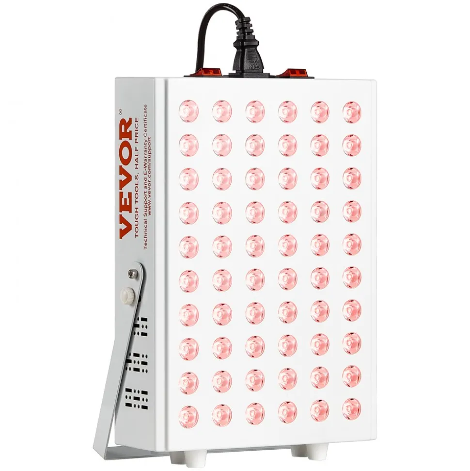 VEVOR Red Light Therapy for Body Face, 60 Dual-Chip LEDs, Red 660nm & Near Infrared 850nm Combo, High Power Red Light Therapy Panel for Recovery, Pain Relief, Wound Healing, Skin Health, 80W