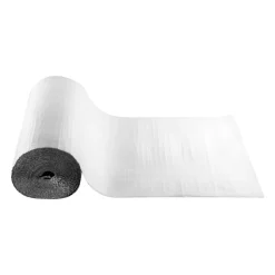 VEVOR Reflective Insulation Roll, Double-Layer Air Bubble Radiant Barrier, 6mm 48 in x 100 ft, Aluminum Foil White PE Film Heat Reflective Shield, Thermal Insulation Roll for Garage Door Window RV Roofs
