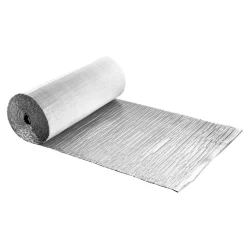 VEVOR Reflective Insulation Roll, Double-Layer Air Bubble Radiant Barrier, 6mm 48 in x 100 ft, Aluminum Foil White PE Film Heat Reflective Shield, Thermal Insulation Roll for Garage Door Window RV Roofs