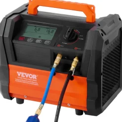 VEVOR Refrigerant Recovery Machine, 1 HP Dual Cylinder Portable AC Recovery Machine with 3000rpm Brushless Motor, Freon Refrigerant Recycling Tool for Automotive, Air Condition, Household HVAC