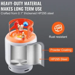 VEVOR Refrigerant Recovery Tank, 50 LBS Capacity, 400 psi Portable Cylinder Tank with Y-Valve for Liquid/Vapor, High-sealing Recovery Can for R22/R134A/R410A, Orange+Gray