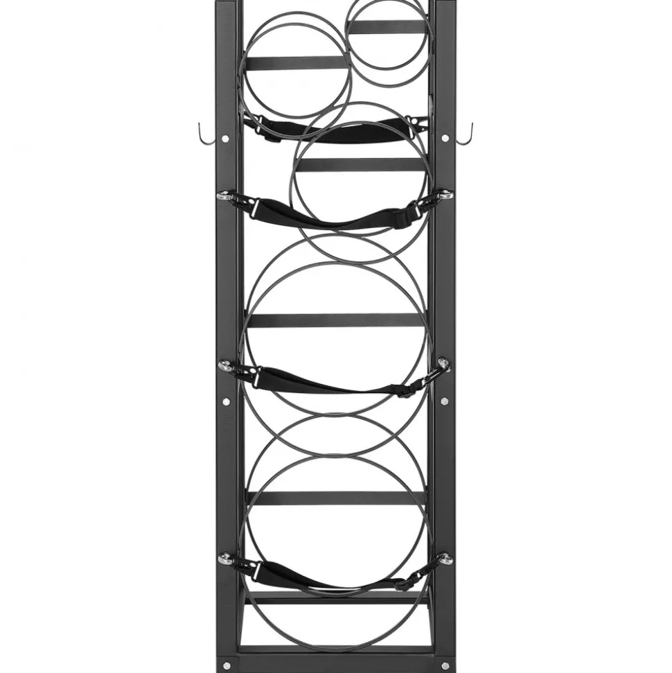 VEVOR Refrigerant Tank Rack, with 2 x 30lbs and Other 3 Small Bottle Tanks, Cylinder Tank Rack 12.79x12.99x47.12 in, Refrigerant Cylinder Rack and Holders for Freon, Gases, Oxygen, Nitrogen
