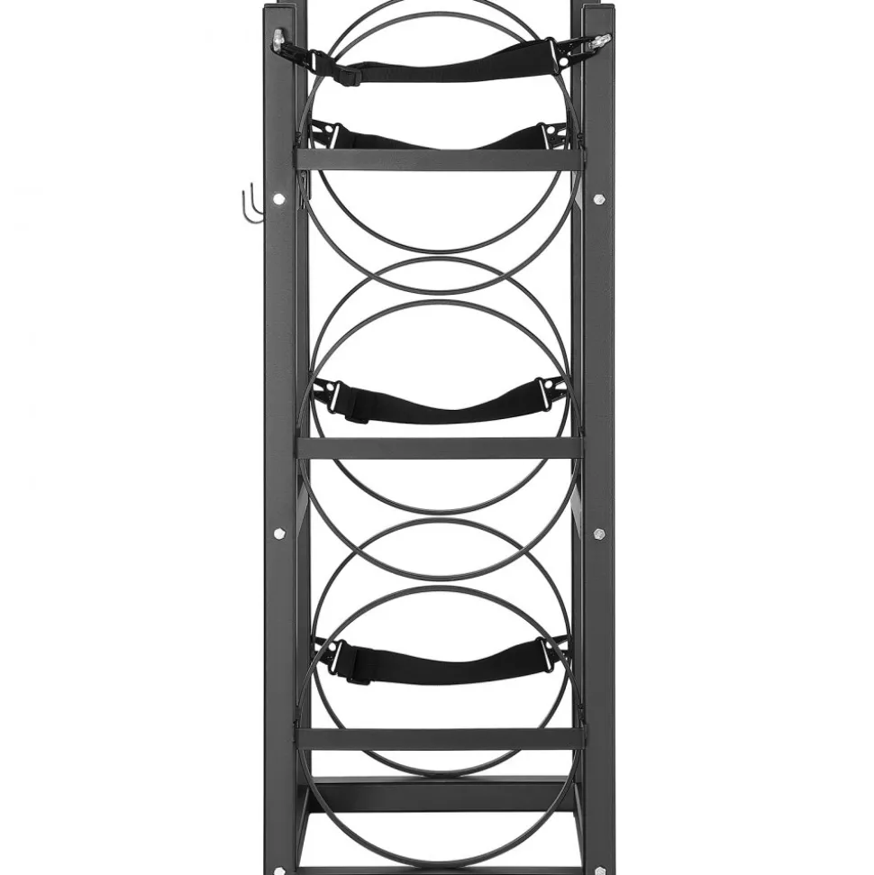 VEVOR Refrigerant Tank Rack, with 3 x 30lbs Bottle Tanks, Cylinder Tank Rack 12.79x12.99x33.07 in, Refrigerant Cylinder Rack Gas Cylinder Racks and Holders for Freon, Gases, Oxygen, Nitrogen