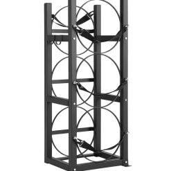 VEVOR Refrigerant Tank Rack, with 3 x 30lbs Bottle Tanks, Cylinder Tank Rack 12.79x12.99x33.07 in, Refrigerant Cylinder Rack Gas Cylinder Racks and Holders for Freon, Gases, Oxygen, Nitrogen