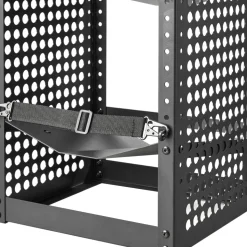 VEVOR Refrigerant Tank Rack, 14.8 x 13 x 52 inches, 4 Tiers for 4 Cylinder, with Top Storage Shelf, Black Powder-Coated Carbon Steel, Cylinder Tank Rack for Cargo Van, Storing Oxygen, and Nitrogen