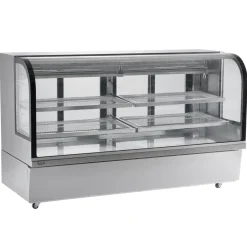 VEVOR Refrigerated Display Case, 32 Cu.Ft./901L Large Pastry Display Case, 4-Tier Commercial Display Refrigerator with LED Lighting, Downdraft Cooling, Movable with Casters, for Bakery