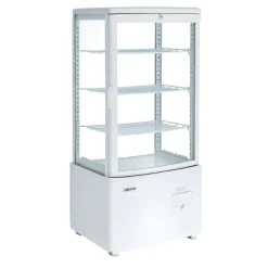 VEVOR Refrigerated Display Case, 3 Cu.Ft./85L Countertop Pastry Display Case, 3-Tier Commercial Cake Refrigerator with LED Lighting, TURBO Cooling, Frost-Free Air-Cooling, for Bakery, Dessert Shop