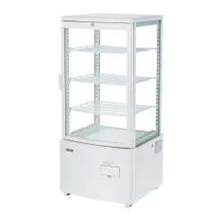 VEVOR Refrigerated Display Case, 3 Cu.Ft./85L Countertop Pastry Display Case, 3-Tier Commercial Cake Refrigerator with LED Lighting, TURBO Cooling, Frost-Free Air-Cooling, for Bakery, Dessert Shop