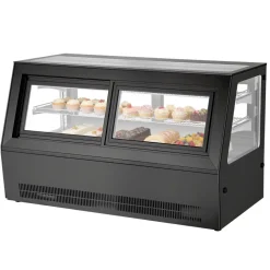 VEVOR Refrigerated Display Case, 7.1 Cu.Ft./190L Countertop Pastry Display Case, 2-Tier Commercial Cake Refrigerator with LED Lighting, TURBO Cooling, Frost-Free Air-Cooling, for Bakery, Dessert Shop