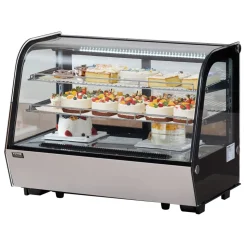 VEVOR Refrigerated Display Case, 9.8 Cu.Ft./278L Large Pastry Display Case, 5-Tier Commercial Cake Refrigerator with LED Lighting, TURBO Cooling, Frost-Free Air-Cooling, for Bakery, Dessert Shop