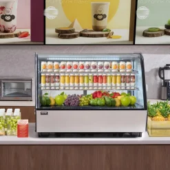 VEVOR Refrigerated Display Case, 9.8 Cu.Ft./278L Large Pastry Display Case, 5-Tier Commercial Cake Refrigerator with LED Lighting, TURBO Cooling, Frost-Free Air-Cooling, for Bakery, Dessert Shop