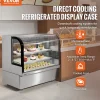 VEVOR Refrigerated Display Case, 18 Cu.Ft./505L Large Pastry Display Case, 2-Tier Commercial Display Refrigerator with LED Lighting, Downdraft Cooling, Movable with Casters, for Bakery