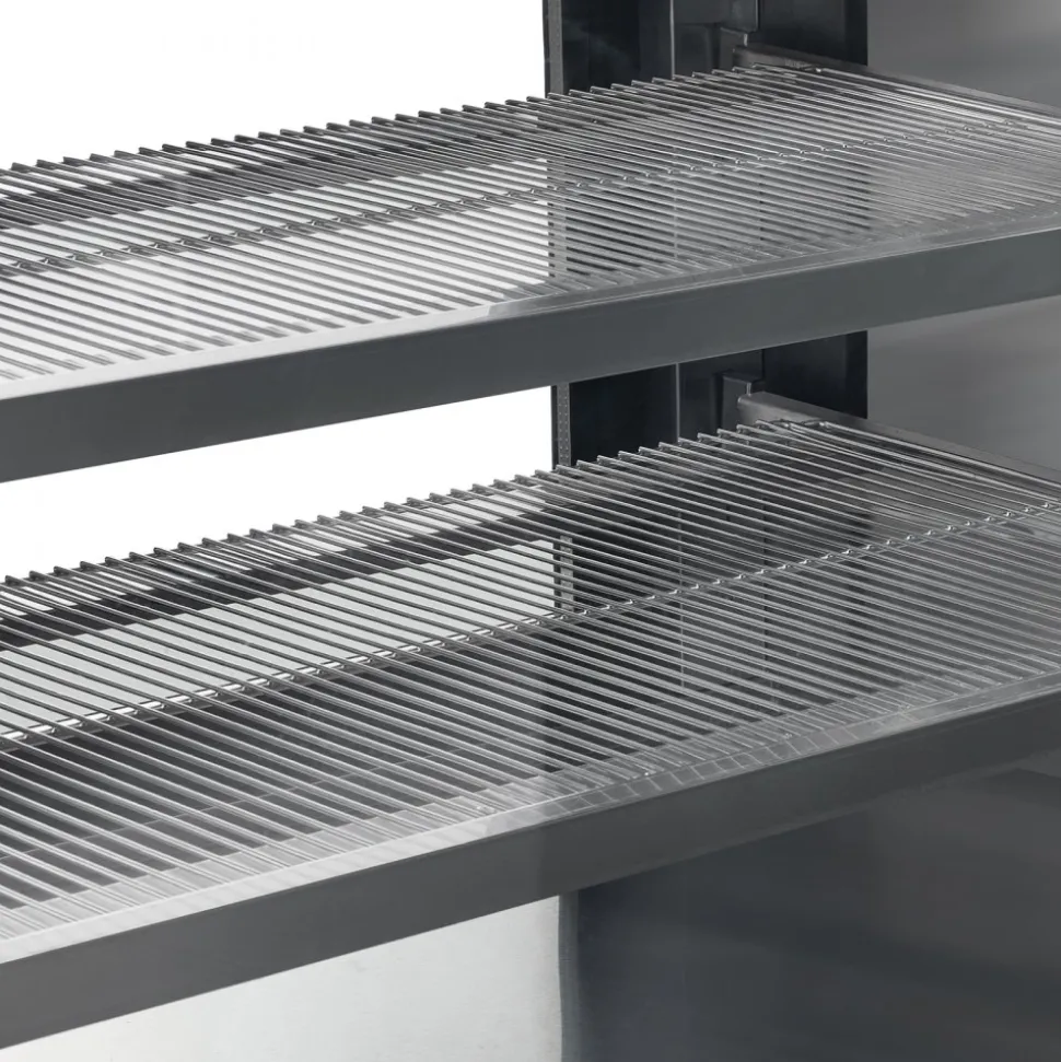 VEVOR Refrigerated Display Case, 18 Cu.Ft./505L Large Pastry Display Case, 2-Tier Commercial Display Refrigerator with LED Lighting, Downdraft Cooling, Movable with Casters, for Bakery