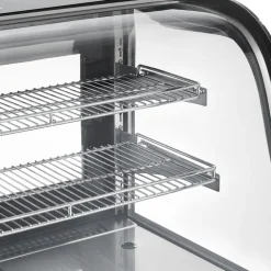 VEVOR Refrigerated Display Case, 5 Cu.Ft./145L Countertop Pastry Display Case, 2-Tier Commercial Cake Refrigerator with LED Lighting, TURBO Cooling, Frost-Free Air-Cooling, for Bakery, Dessert Shop