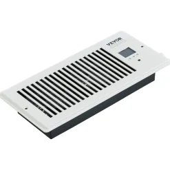 VEVOR Register Booster Fan, Quiet Vent Booster Fan Fits 4” x 10” Register Holes, with Remote Control and Thermostat Control, Adjustable Speed for Heating Cooling Smart Vent, White