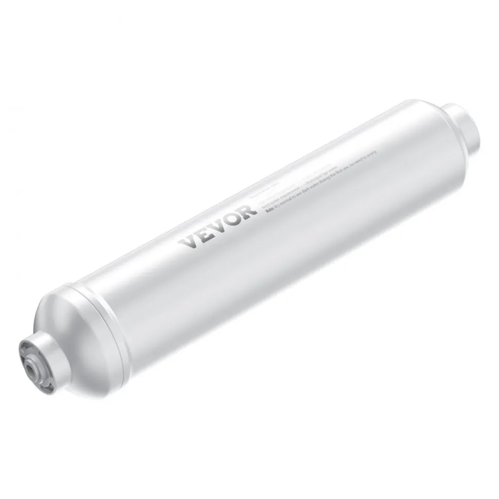 VEVOR Remineralization Filter, 1100 Gallons Remineralization Water Filter Replacement, 1/4" Quick Connect Mineral Filter, Restore Essential Minerals for Water Purifier, Under Sink Water Filter System