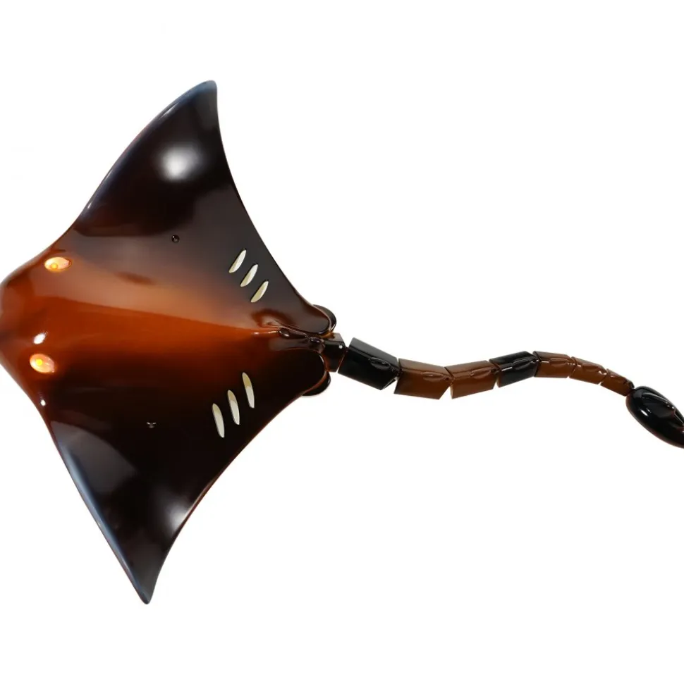 VEVOR Remote Control Manta Ray Toy, 2.4GHz High Simulation Robot Manta Ray with Light, 2 Rechargeable Batteries, for Pool, Bathtub or Lake, Swimming RC Boat Toy for 6+ Year Old Boys and Girls Gift
