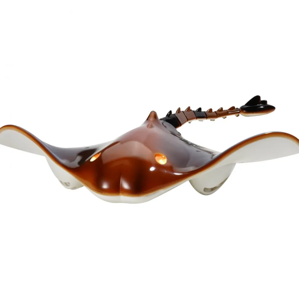 VEVOR Remote Control Manta Ray Toy, 2.4GHz High Simulation Robot Manta Ray with Light, 2 Rechargeable Batteries, for Pool, Bathtub or Lake, Swimming RC Boat Toy for 6+ Year Old Boys and Girls Gift