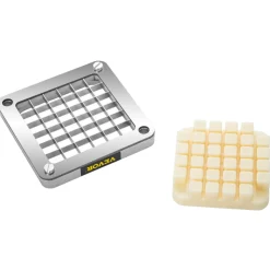 VEVOR Replacement Chopper Blade, 1/2 inch, 3 PCS French Fry Blade Assembly with 6 Extra Knives, Stainless Steel Dicer Parts and Push Block for Cutting Potatoes Carrots Onions Cucumbers Mushrooms