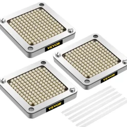 VEVOR Replacement Chopper Blade, 1/4 inch, 3 PCS French Fry Blade Assembly with 6 Extra Knives, Stainless Steel Dicer Parts and Push Block for Cutting Potatoes Carrots Onions Cucumbers Mushrooms