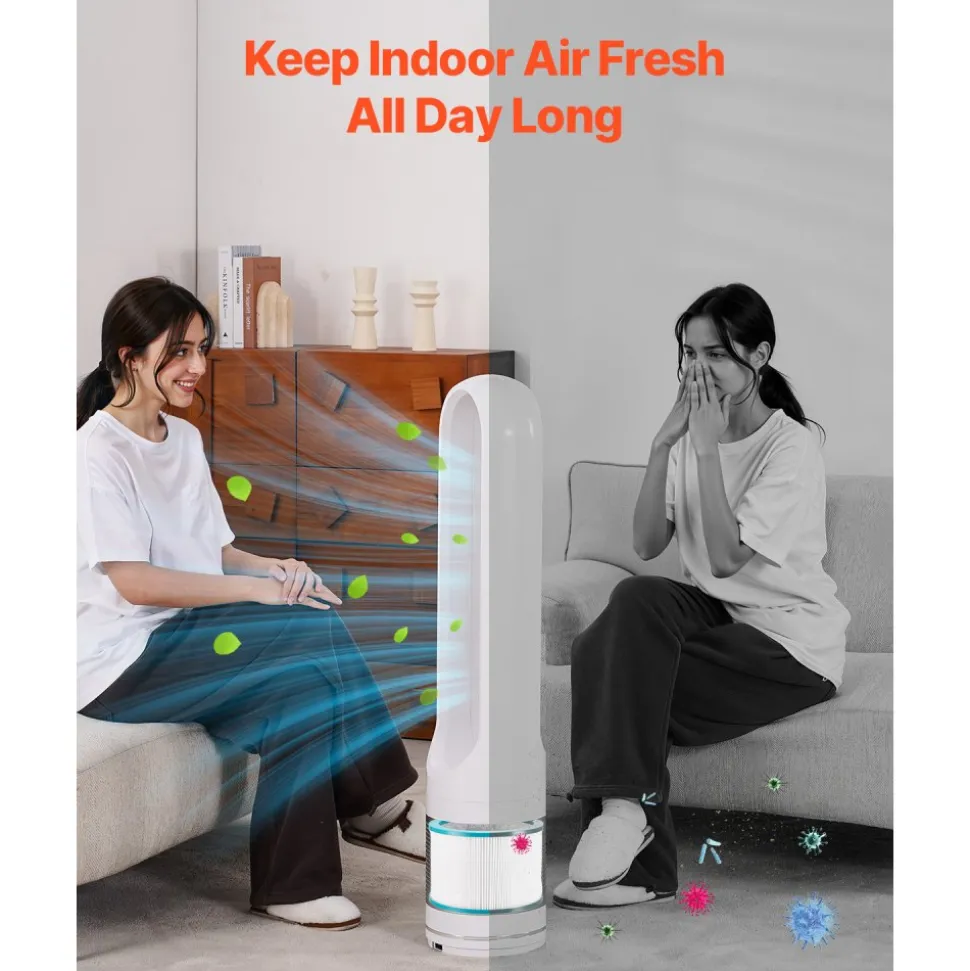 VEVOR Replacement Filter for Tower Fan, Multi-Layers Air Purifier Filter Replacement with High-Density HEPA and Activated Carbon, ideal for Capturing Pollen, Pet Hairs, Smokes and Harmful Odors