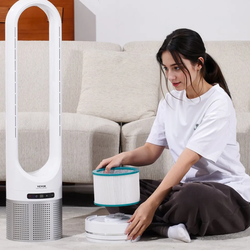 VEVOR Replacement Filter for Tower Fan, Multi-Layers Air Purifier Filter Replacement with High-Density HEPA and Activated Carbon, ideal for Capturing Pollen, Pet Hairs, Smokes and Harmful Odors