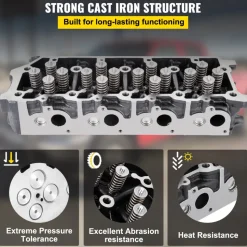 VEVOR Replacement for 6.0L Cylinder Head 18MM Power Stroke Bare F-Series Cylinder Head 1843080C3