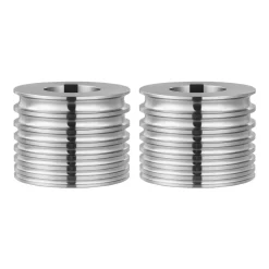 VEVOR Replacement Roller for Rolling Mill 3 Sizes Grooves 2 Square Rollers, Jewelry DIY Tool Accessory Parts, Premium Alloy Steel, Easy Installation, for Pressing Ductile Metals, Gold, Silver, Brass
