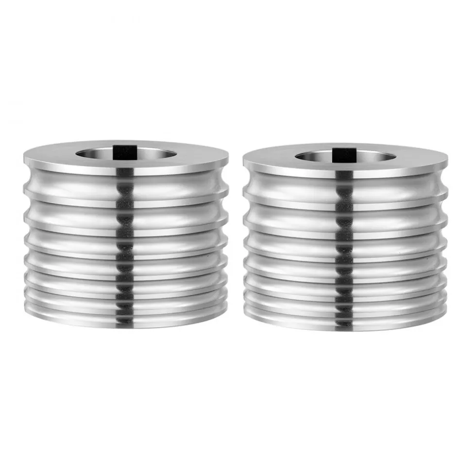 VEVOR Replacement Roller for Rolling Mill 7 Sizes Grooves 2 Round Rollers, Jewelry DIY Tool Accessory Parts, Premium Alloy Steel, Easy Installation, for Pressing Ductile Metals, Gold, Silver, Brass