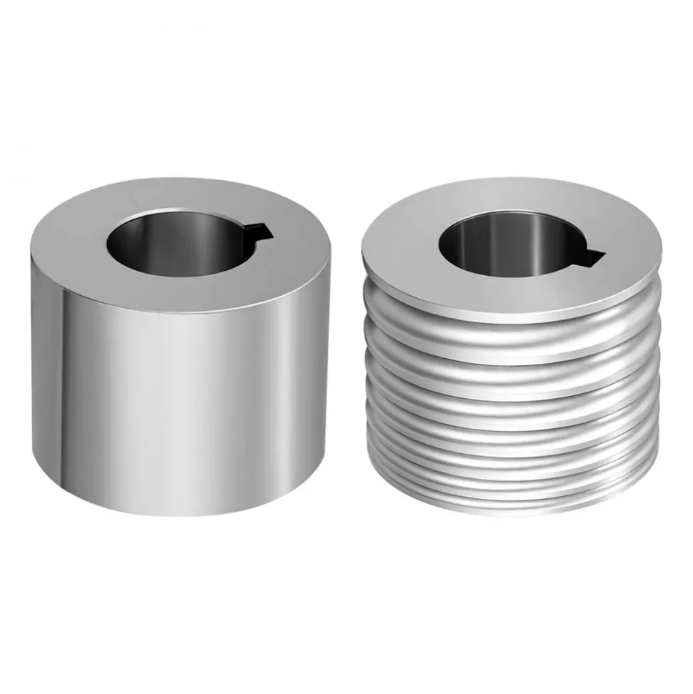 VEVOR Replacement Roller for Rolling Mill 1 Half-Round & 1 Flat Roller, Jewelry DIY Tool Accessory Parts, 7 Sizes Grooves, Premium Alloy Steel, for Pressing Ductile Metals, Gold, Silver, Copper