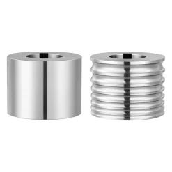 VEVOR Replacement Roller for Rolling Mill 1 Half-Round & 1 Flat Roller, Jewelry DIY Tool Accessory Parts, 7 Sizes Grooves, Premium Alloy Steel, for Pressing Ductile Metals, Gold, Silver, Copper